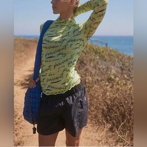 FP Movement High Jump Printed Logo Long-sleeve/Green Combo